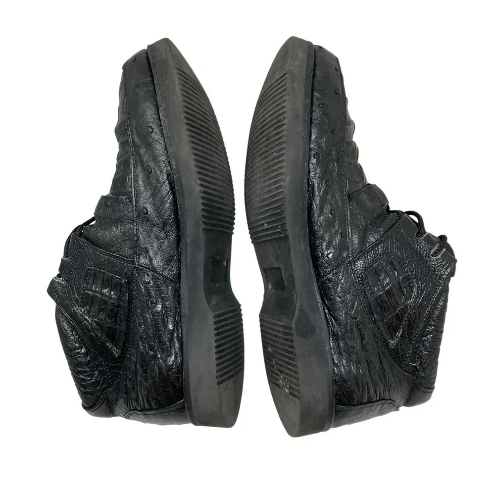 Exotic Footwear Chukka Boots Mens 10 Black Wild West Genuine Exotic Skin USA